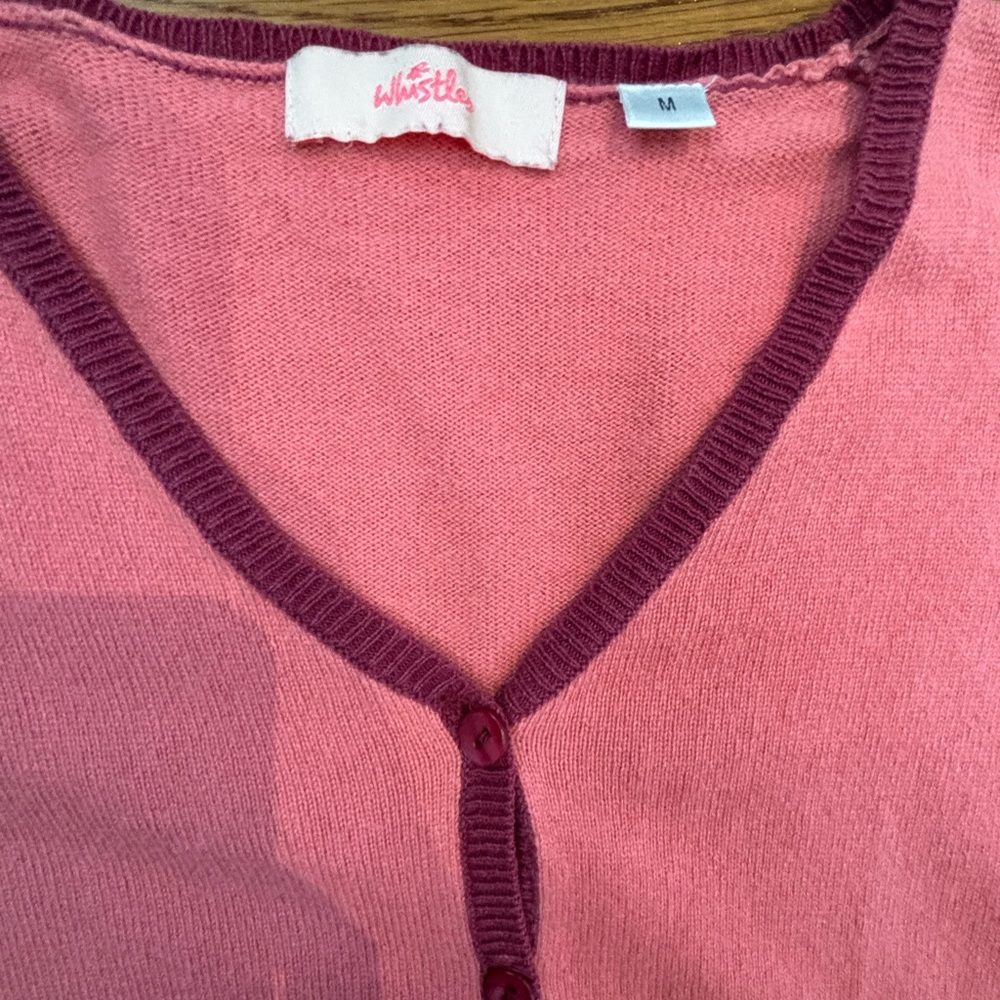 Vintage Y2K Whistles Silk Cashmere Heart Cardigan - Picture 6 of 12